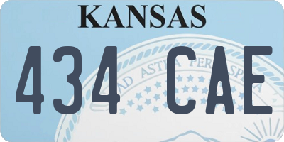 KS license plate 434CAE