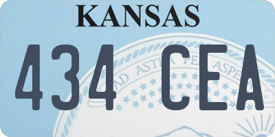KS license plate 434CEA