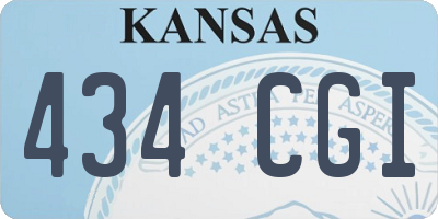 KS license plate 434CGI