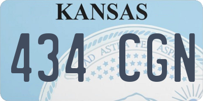 KS license plate 434CGN