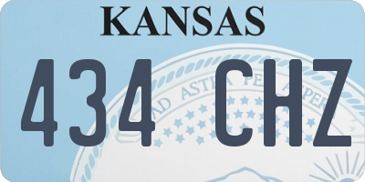 KS license plate 434CHZ