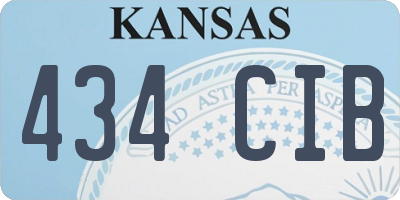 KS license plate 434CIB