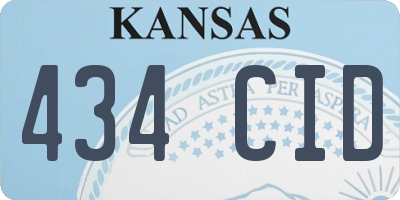 KS license plate 434CID