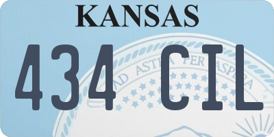 KS license plate 434CIL