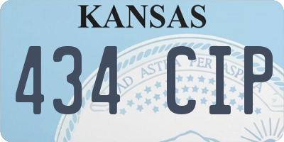 KS license plate 434CIP