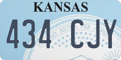 KS license plate 434CJY