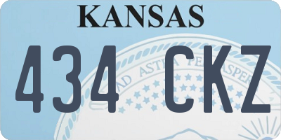 KS license plate 434CKZ