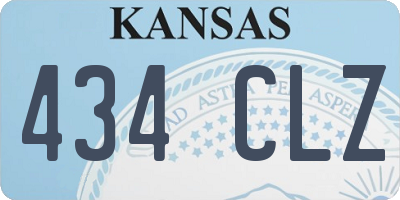 KS license plate 434CLZ