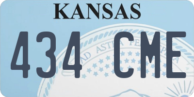 KS license plate 434CME