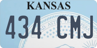 KS license plate 434CMJ