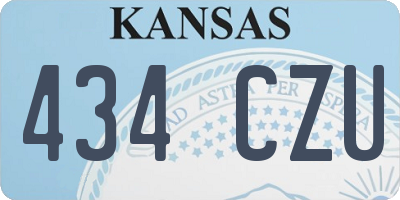 KS license plate 434CZU