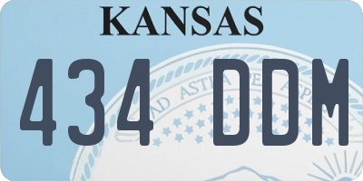 KS license plate 434DDM