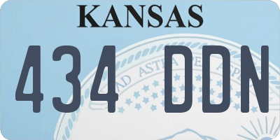 KS license plate 434DDN