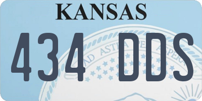 KS license plate 434DDS