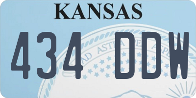 KS license plate 434DDW