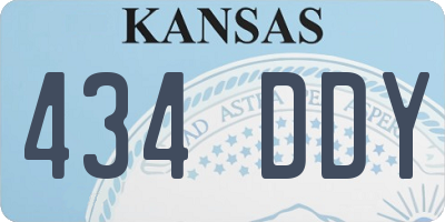 KS license plate 434DDY