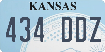 KS license plate 434DDZ