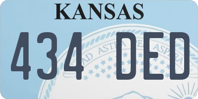 KS license plate 434DED