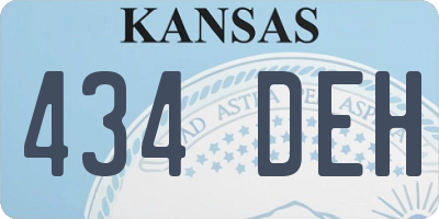 KS license plate 434DEH