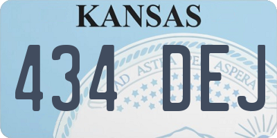 KS license plate 434DEJ
