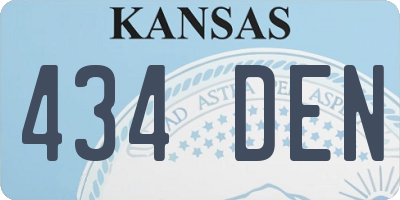 KS license plate 434DEN
