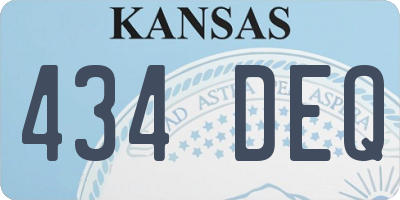 KS license plate 434DEQ