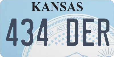 KS license plate 434DER