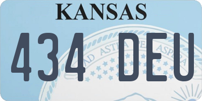 KS license plate 434DEU