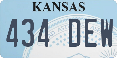 KS license plate 434DEW
