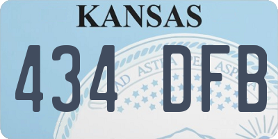 KS license plate 434DFB