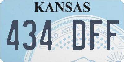 KS license plate 434DFF