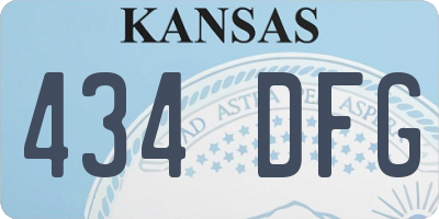 KS license plate 434DFG