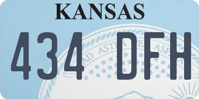 KS license plate 434DFH