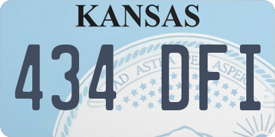 KS license plate 434DFI