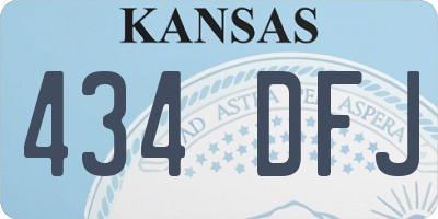 KS license plate 434DFJ