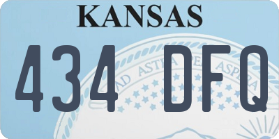 KS license plate 434DFQ