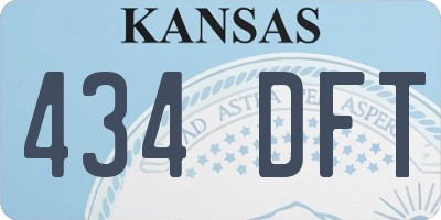 KS license plate 434DFT