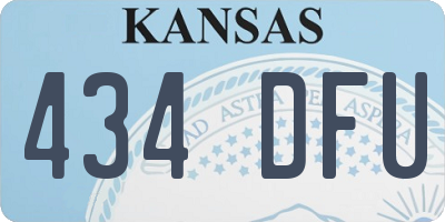 KS license plate 434DFU