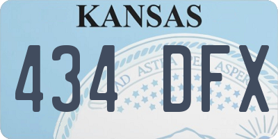 KS license plate 434DFX