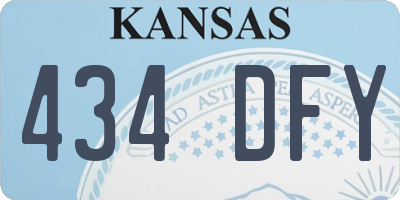 KS license plate 434DFY