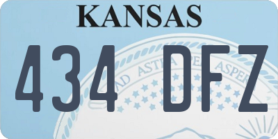 KS license plate 434DFZ