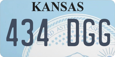 KS license plate 434DGG