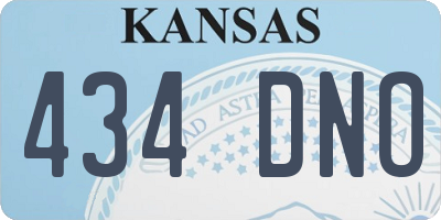 KS license plate 434DNO