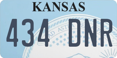 KS license plate 434DNR