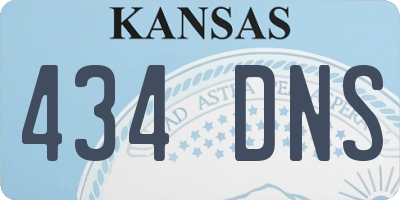 KS license plate 434DNS