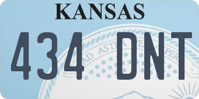 KS license plate 434DNT