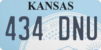 KS license plate 434DNU