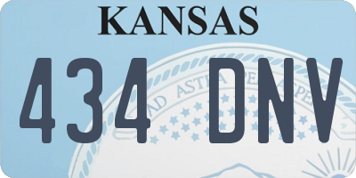 KS license plate 434DNV