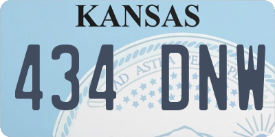KS license plate 434DNW