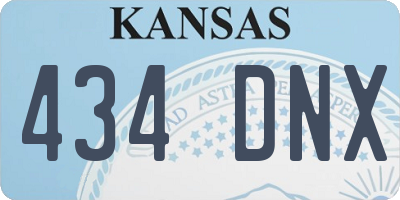 KS license plate 434DNX